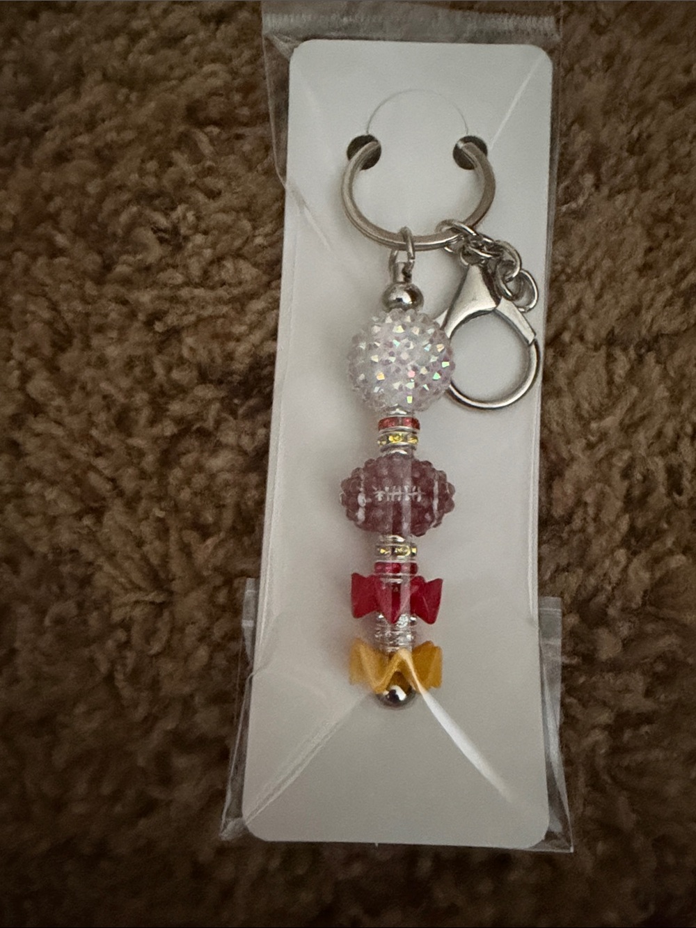 Handmade Chiefs Football Inspired Keychain